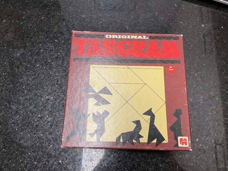 spel original Tangram uit 1978 JUMBO, Hobby en Vrije tijd, Gezelschapsspellen | Bordspellen, Gebruikt, Een of twee spelers, Drie of vier spelers