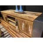 Novara tv dressoir Tower Living nu €499,-, Ophalen, 150 tot 200 cm, Teakhout, Nieuw
