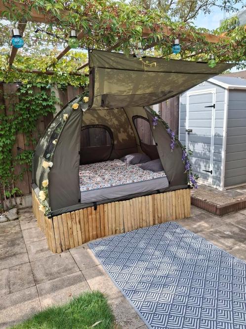 ︎ GLAMPING opvouwbaar campingbed/tent 2 personen! TOP! ZGAN!, Caravans en Kamperen, Tenten, Zo goed als nieuw, Ophalen