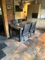 Robuuste houten tafel, Huis en Inrichting, Ophalen, 200 cm of meer, 50 tot 100 cm, Zo goed als nieuw