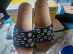 Scholl Zwarte Slippers Maat 39, Scholl, Ophalen of Verzenden, Zo goed als nieuw, Zwart