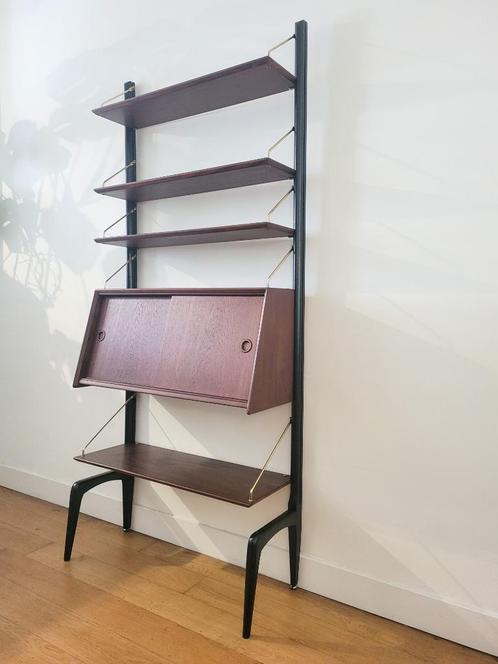 Vintage modulair wandmeubel van Louis van Teeffelen voor Wéb, Huis en Inrichting, Kasten | Wandmeubels, Gebruikt, 150 tot 200 cm
