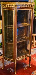 Napoleon III Vitrine met Marmeren Blad, Ophalen of Verzenden