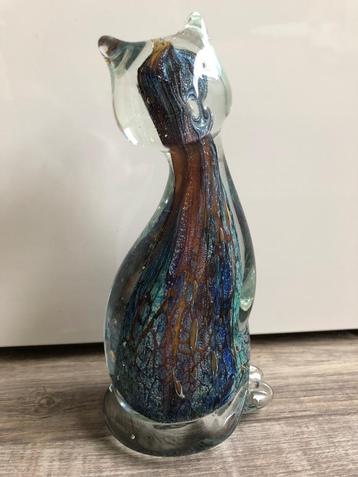 Murano style glass art kat of poes beschikbaar voor biedingen