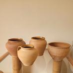 Set van 4 oude antieke terracotta plantenpotten bloempotten, Huis en Inrichting, Woonaccessoires | Vazen, Ophalen of Verzenden