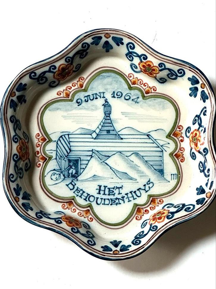 Makkum Behouden Huys Schaaltje, jaren '60, Antiek en Kunst, Antiek | Schalen, Ophalen of Verzenden