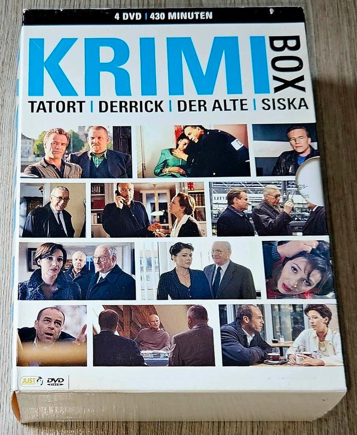 Krimi Box - Tatort, Derrick, Der Alte, Siska (4DVD), Cd's en Dvd's, Dvd's | Thrillers en Misdaad, Zo goed als nieuw, Detective en Krimi