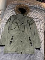 Mooie groene jas met bontkraag, Ophalen of Verzenden, Zo goed als nieuw, Maat 38/40 (M), Groen