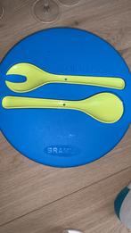 Saladebak met bestek - Bramli, Ophalen of Verzenden, Gebruikt