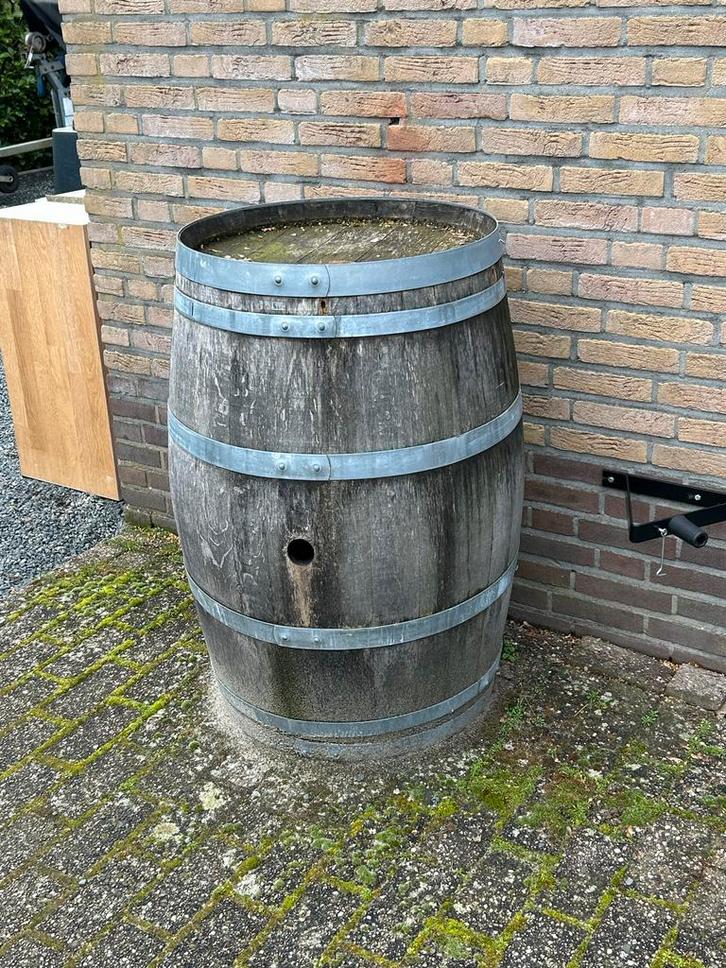 Wijnvat / wijnton leuk als decoratie, Tuin en Terras, Regentonnen, Gebruikt, Hout, 150 liter of meer, Ophalen