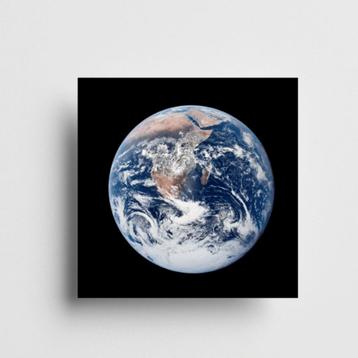 Aarde – Foto op brushed aluminium 40x40 cm NIEUW beschikbaar voor biedingen
