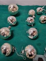-	Kerstballen retro zilver bewerkt, Ophalen of Verzenden