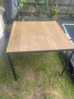 Stalen eettafel / bureau 90x90, Ophalen, 200 cm of meer, 50 tot 100 cm, Zo goed als nieuw