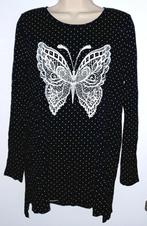 Gina top maat 46, Kleding | Dames, Grote Maten, Ophalen of Verzenden, Zo goed als nieuw, Zwart, Shirt of Top