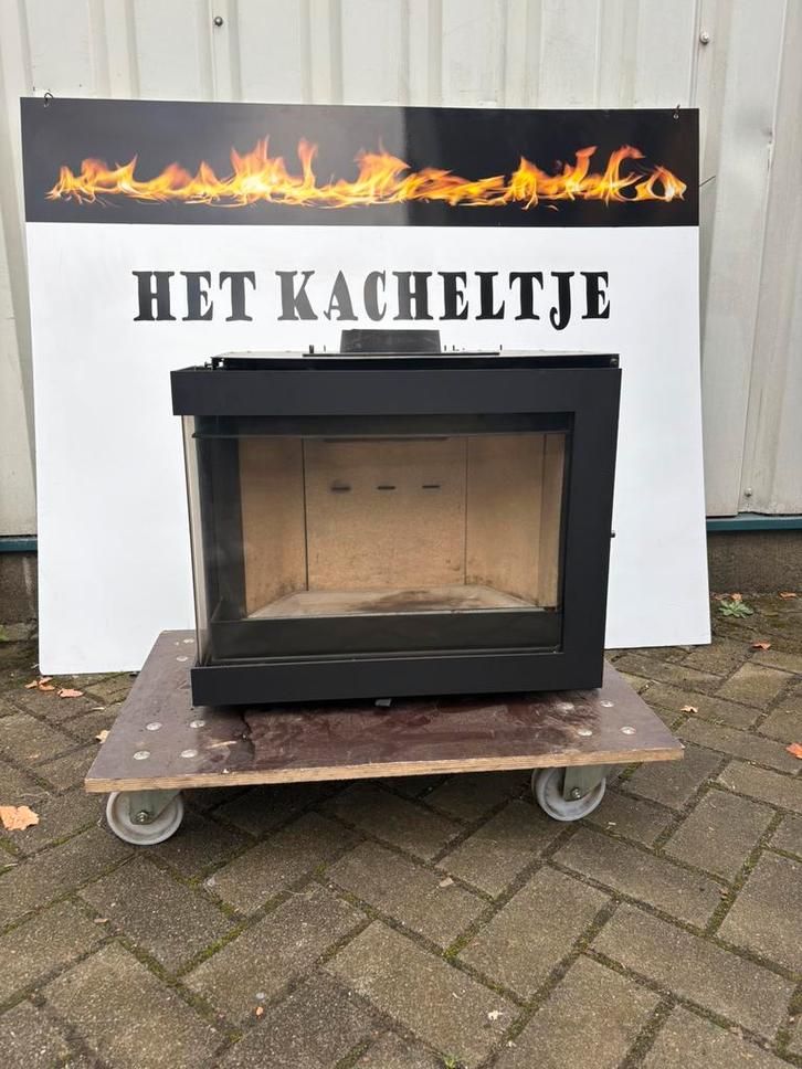 WANDERS S60 corner inbouw kachel Als Nieuw, Huis en Inrichting, Kachels, Gebruikt, Inbouw, Houtkachel, Hout, Ophalen