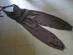 Prachtige sexy, bruin zijden jumpsuit MITIKA 36-38 snazzeys, Mitika, Bruin, Verzenden, Zo goed als nieuw
