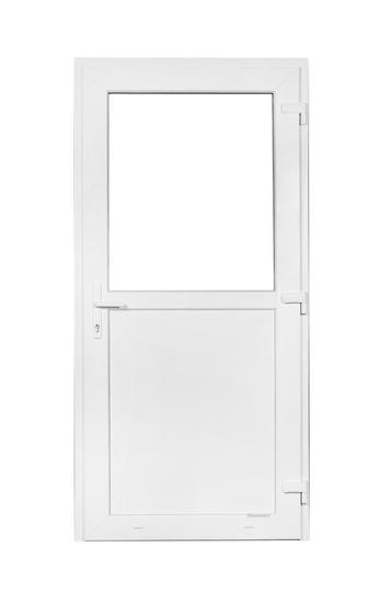 Kunststof Buitendeur 1/2 Glas Buiten B90 H204cm Wit beschikbaar voor biedingen