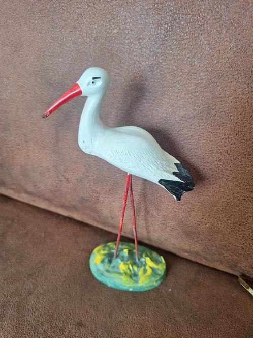 Vintage ooievaar beeldje, Antiek en Kunst, Curiosa en Brocante, Ophalen of Verzenden