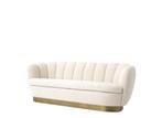 Luxe Schelpenbank – Teddystof – Met Gouden Poot – Beige – 75, Huis en Inrichting, Banken | Bankstellen, Overige materialen, Minder dan 75 cm