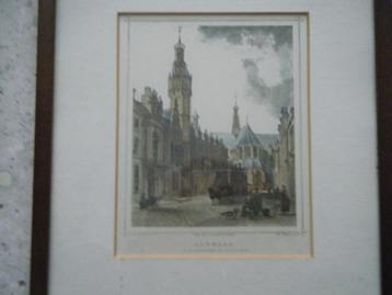 Prent Alkmaar; tekening; gravure Alkmaar ?;  Alkmaar oud beschikbaar voor biedingen