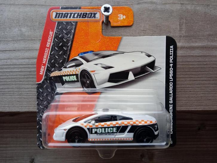 Lamborghini Gallardo LP560-4 Police Matchbox, Hobby en Vrije tijd, Modelauto's | Overige schalen, Nieuw, Auto, Ophalen