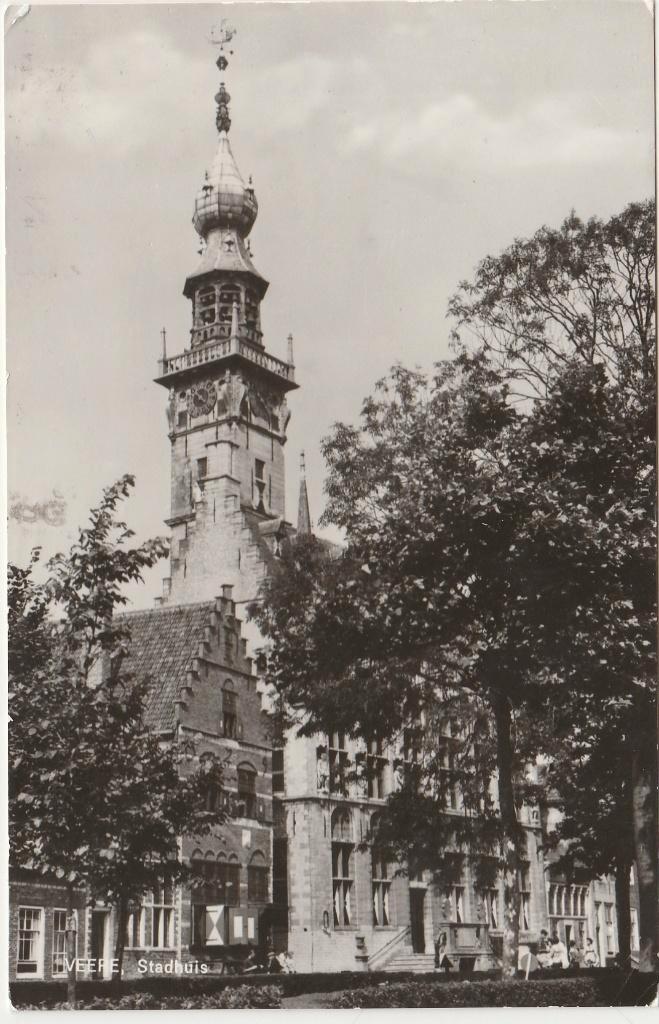 VEERE Stadhuis, Verzamelen, Ansichtkaarten | Nederland, Gelopen, Zeeland, 1960 tot 1980, Verzenden