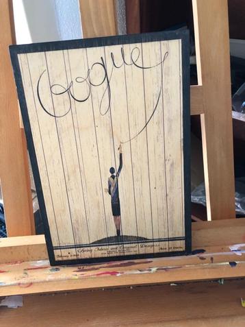 Houten wanddecoratie – Vogue print (Wood Printz) beschikbaar voor biedingen