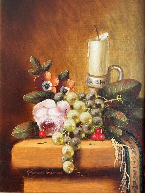 Johannes Eerdmans, stilleven met fruit en bloemen, Antiek en Kunst, Kunst | Schilderijen | Klassiek, Ophalen
