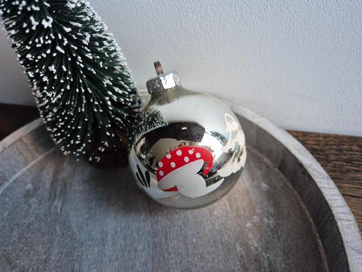 Vintage kerstbal paddenstoel 474, Diversen, Kerst, Gebruikt, Ophalen of Verzenden