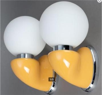 vintage set wandlampen Luigi Colani space age curry beschikbaar voor biedingen