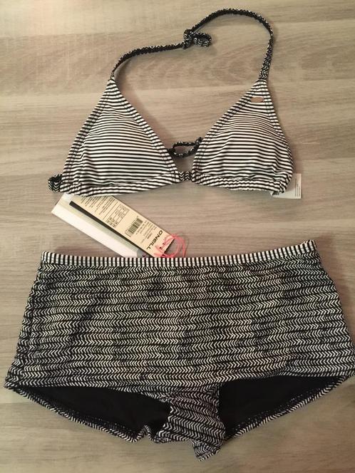 O'Neill Selva Shorty meisjes bikini zwart wit strepen 164, Kinderen en Baby's, Kinderkleding | Maat 164, Nieuw, Meisje, Sport- of Zwemkleding
