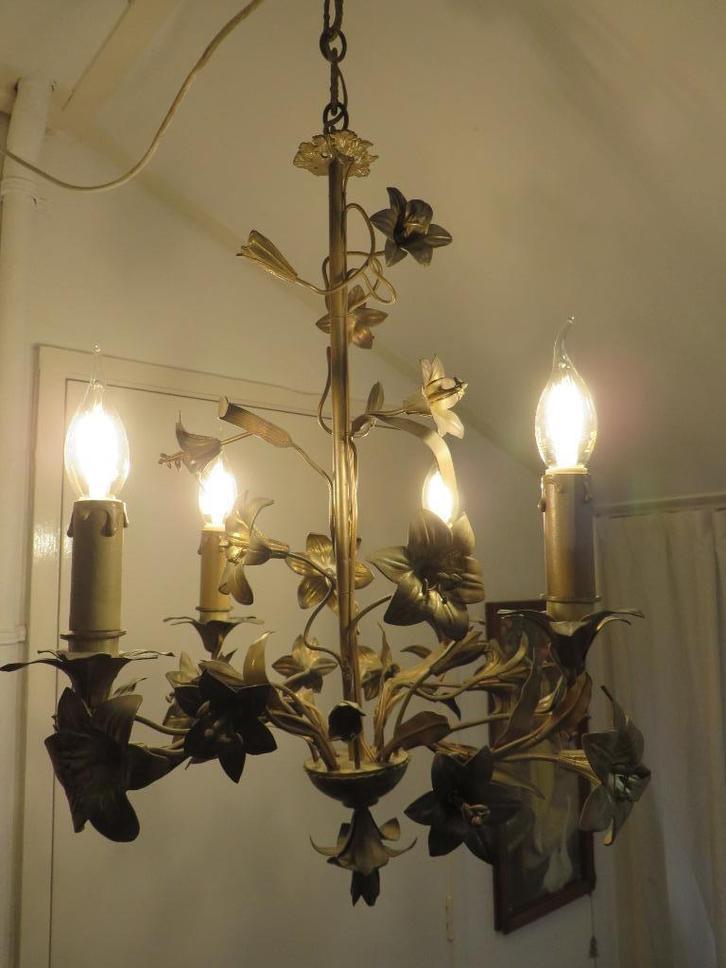 Unieke Hollywood regency stijl kerklamp M.Chéret uit Parijs, Antiek en Kunst, Antiek | Lampen, Ophalen of Verzenden
