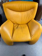 Te koop 3 stuks Leolux fauteuils model echnaton, Gebruikt, Leer, Ophalen