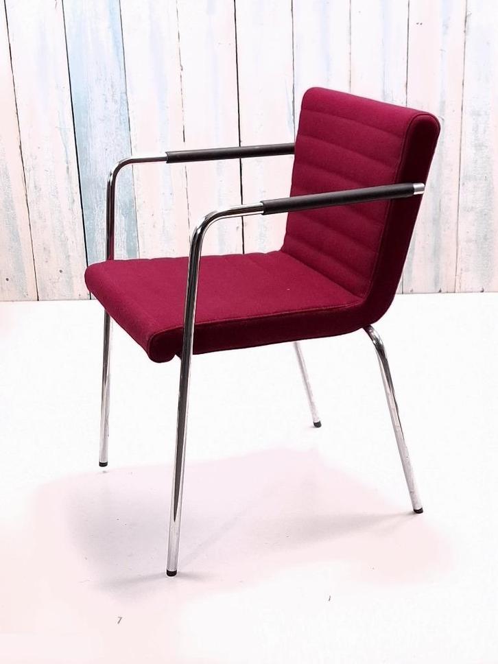 Lande Hopper ST, Huis en Inrichting, Stoelen, Vijf, Zes of meer stoelen, Kunststof, Metaal, Stof, Overige materialen, Rood, Ophalen