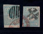 X178A) 1851 Hawai 2x gebruikt /dun papier geen garantie, Ophalen of Verzenden, Gestempeld, Noord-Amerika