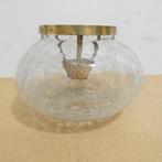 Waxinelicht lamp van glas en messing [856], Huis en Inrichting, Woonaccessoires | Kandelaars en Kaarsen, Minder dan 25 cm, Overige materialen