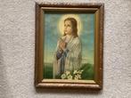 Maria // 28.5x23 cm. Houten vergulde lijst, Antiek en Kunst, Antiek | Religie, Ophalen of Verzenden