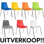 Kleurrijke kantinestoelen nieuwe stapelstoelen stapelbare, Huis en Inrichting, Stoelen, Ophalen, Zo goed als nieuw, Kunststof