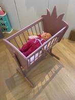 Houten Poppenbedje, Kinderen en Baby's, Speelgoed | Poppen, Ophalen, Zo goed als nieuw, Babypop