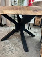 Magazijn leegverkoop nieuwe grote ronde eettafel mangohout, Nieuw, Ophalen of Verzenden, Info@wkhome.nl, Argonweg 20 Amersfoort