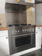 Bosch Solitaire 90cm 5 pits RVS met afzuigkap, Witgoed en Apparatuur, Fornuizen, Ophalen, Gebruikt, 60 cm of meer, Grill