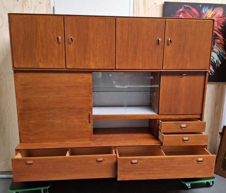 Vintage Fristho Franeker dressoir / wandkast / kast, Huis en Inrichting, Kasten | Dressoirs, Gebruikt, 150 tot 200 cm, 50 tot 75 cm