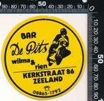 Sticker: Bar De Pits - Zeeland (1), Verzamelen, Stickers, Ophalen of Verzenden, Zo goed als nieuw, Bedrijf of Vereniging