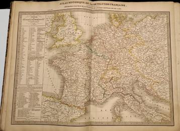 Atlas historique et statistique de Révolution Française 1833 beschikbaar voor biedingen