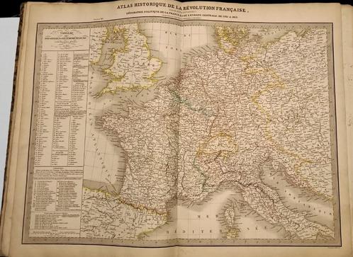 Atlas historique et statistique de Révolution Française 1833, Antiek en Kunst, Antiek | Boeken en Bijbels, Ophalen of Verzenden