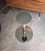 GLAZEN BIJZETTAFELTJES PHILIPPE STARCK, Huis en Inrichting, Tafels | Salontafels, 50 tot 100 cm, Rond, Zo goed als nieuw, Minder dan 50 cm