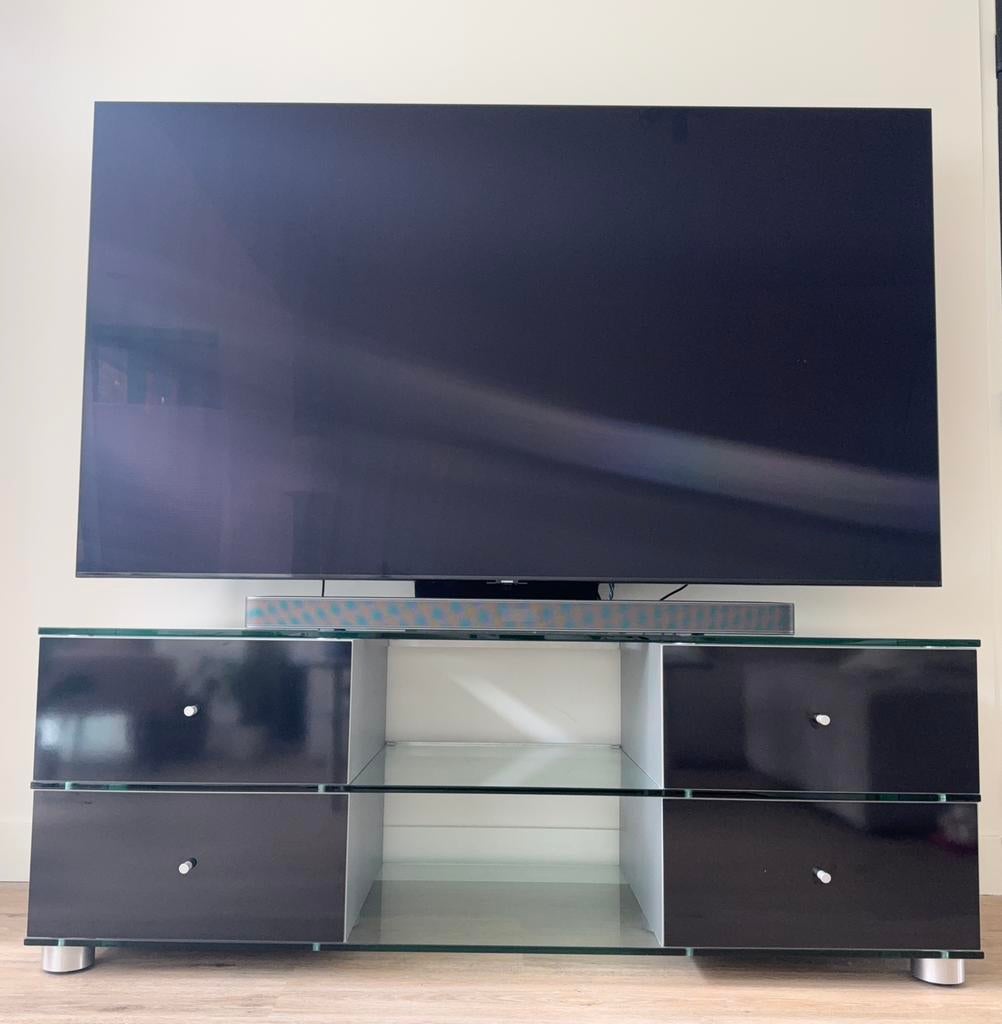 Spectral hoogwaardige glazen TV meubel, Ophalen, Zo goed als nieuw, 50 tot 75 cm, Minder dan 100 cm