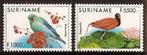 Suriname 1038/9 postfris Vogels 1999, Postzegels en Munten, Postzegels | Suriname, Ophalen of Verzenden, Postfris