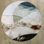 Aluminium wandcirkel 60x60 cm - Abstract landschap, Huis en Inrichting, Nieuw, Ophalen of Verzenden, Info@demuurdecoratie.nl, 9076KA