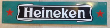 Emaille bord Heineken nieuw 71cm bij 15,5 cm hoog. beschikbaar voor biedingen